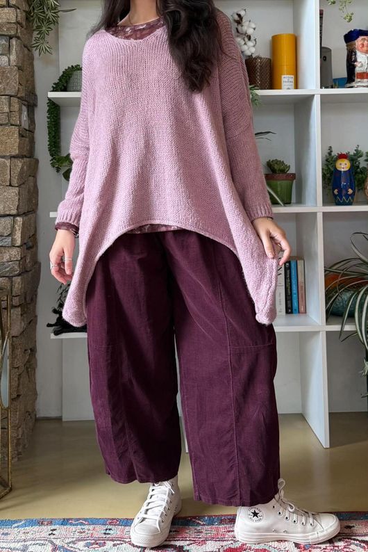 Big Softie Archie Slouch Knit Dusky Rose